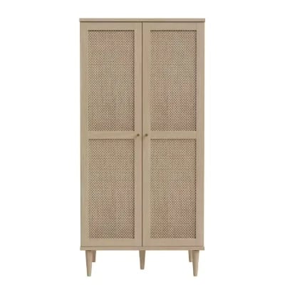 Picture of Roma Wardrobe Natural wood with Rattan