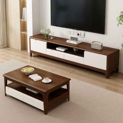 Picture of Almora TV Unit – NaturalWood with Drawers & Scandinavian Style