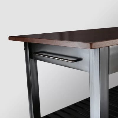 Moppi Solid Wood kitchen Island With Shelves