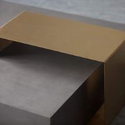 Axis Modern Coffee Table – Natural Wood & Metal