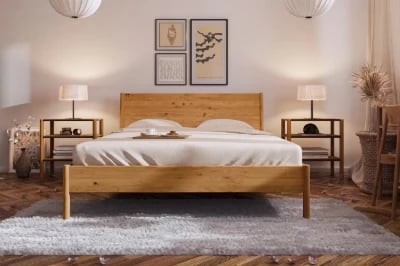 Picture of Lior – Natural  Wood Bed Frame with Natural Grain