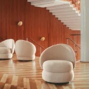 Picture of Arvora Swivel Accent Chair – Sculpted Design with Artistic Back