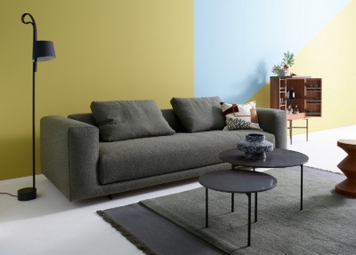 MossAura Sofa - Natural Wood Frame