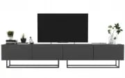 Picture of Noir TV Console – Modern Black Media Unit with Metal Frame