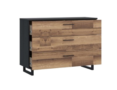 Picture of Loftline Natural Wood Bedroom Set – Floating Nightstands