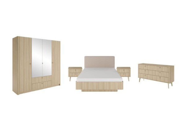 Picture of Elvo modern youth bedroom Set – Natural Wood
