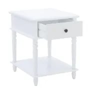 صورة طاولة جانبية خشب طبيعى راكان - درج