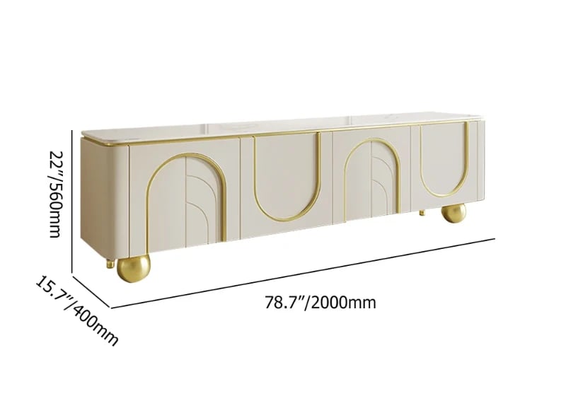 Picture of Aurella Arch TV Unit – Gold Trim &  Elegance