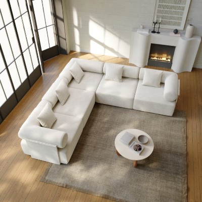 Jekaz Natural Wood Living Set