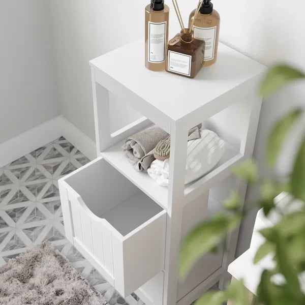 صورة خزانة حمام خشب طبيعي - ليزا