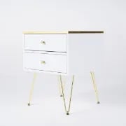 صورة طاولة غرفة نوم حديثة ٢درج - كوارا