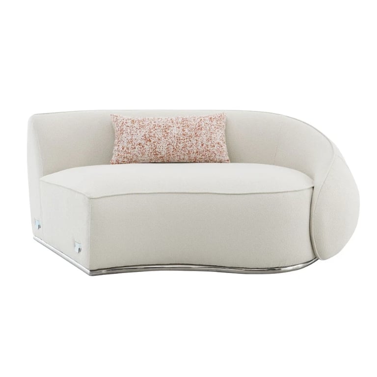 Luna Curved Sectional Sofa – Modern Design with Circular Cushions