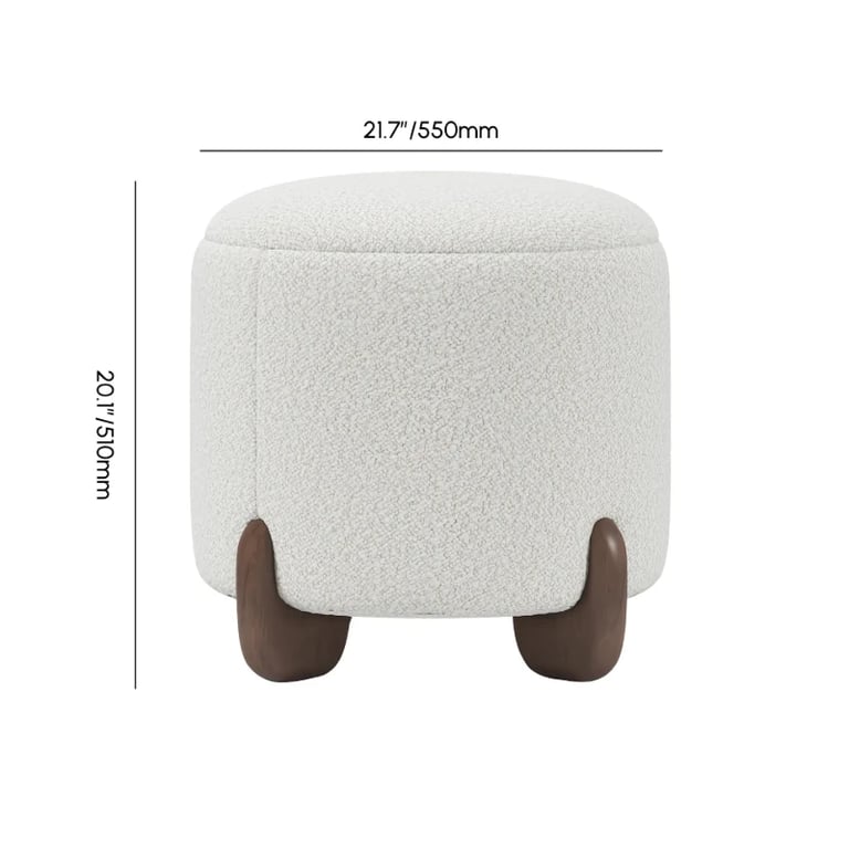 Niva pouf - Natural wood