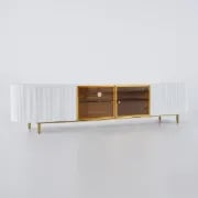 Picture of Palley Modern Oval TV Stand - Natural wood