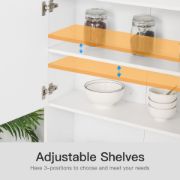 Bilo Kitchen Storage Cabinet – Natural Wood with Smart Organization