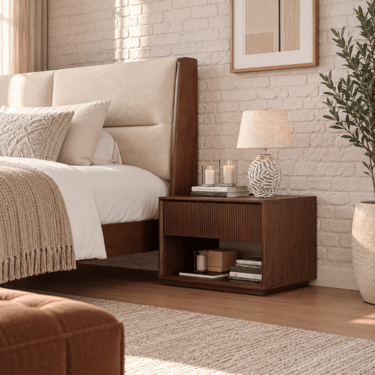 Picture of Clémence Natural Wood - Side Table.