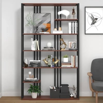 Picture of Paolo bookcase with shelves - natural wood