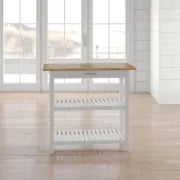 Moppi Solid Wood kitchen Island With Shelves