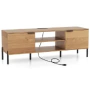 Picture of Nori Natural Wood TV Unit – Dual Cabinets