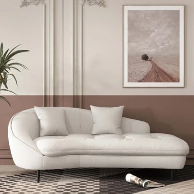 Picture of Curved Modern Lounge Sofa - Natural Wood - Arlo
