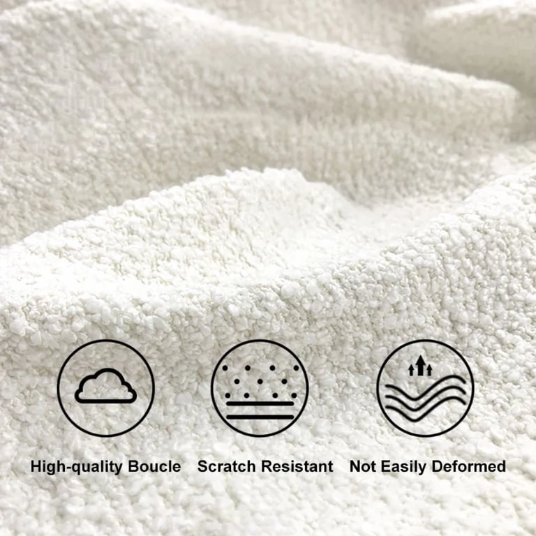 Lunaro Curved Bouclé Sofa – Modern Two-Seater Design