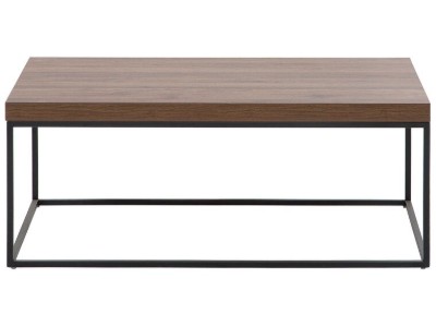 صورة طاولة القهوة ذات سطح خشبى مع أطار معدنى أسود-ديلانو