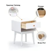 Picture of Reni Nightstand bedside table - 1 drawer