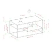 Dunning Myrie Contemporary Two-Tone Metal Coffee Table