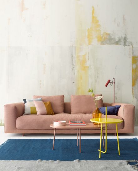 MossAura Sofa - Natural Wood Frame