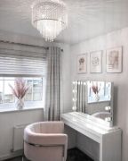 Picture of Arelia Modern Armchair – Natural Wood with Soft Fabric & Metal Legs