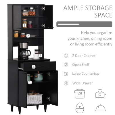 Madia – A natural wood kitchen cabinet with a luxurious modern design