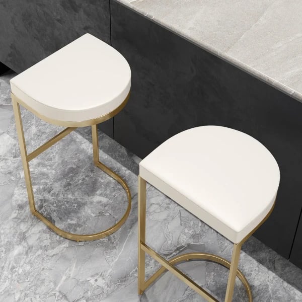 Aurélie Modern Bar Stool –  with Golden Base