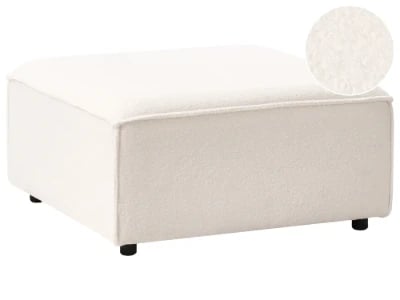 Luvo Ottoman – Square Plush Design with Natural Wood Frame