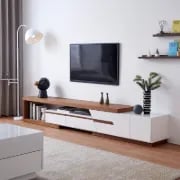 Picture of Rikke Tables Set – Natural Wood TV Unit & Coffee Table