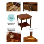 Picture of Aidan Natural wood side table - One drawer