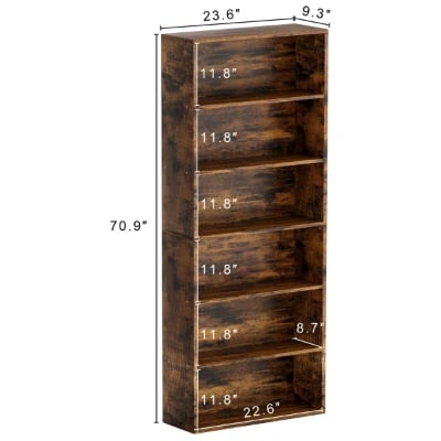 Picture of Emedio 6-Tier Open Bookcase