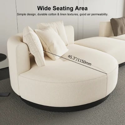 Picture of Sandro L-Shaped Sectional – Natural Wood