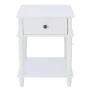 صورة طاولة جانبية خشب طبيعى راكان - درج