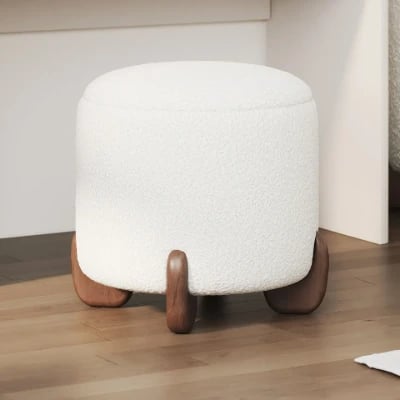 Niva pouf - Natural wood