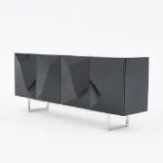 Picture of Venela Modern Sideboard Natural wood with Metal legs