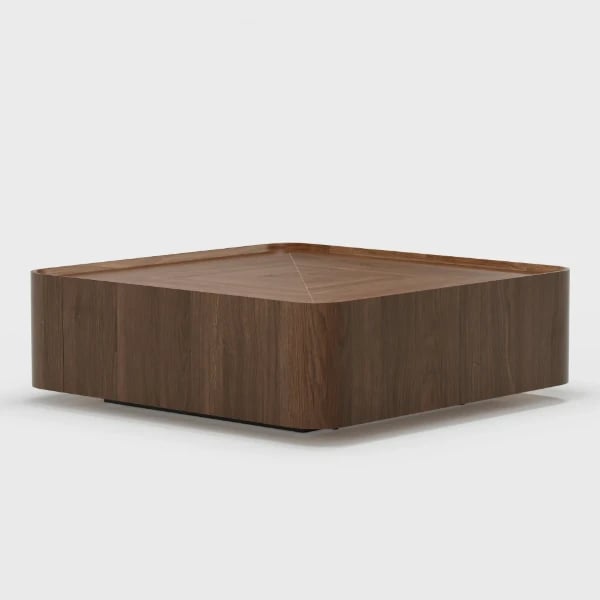 Picture of Lunado Square Coffee Table – Elegant Brown Natural Wood