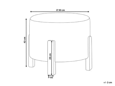 Picture of Ottoman  Azur - Natural wood