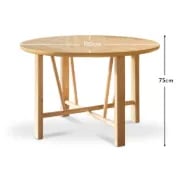 Picture of Miro Round Dining Table – Natural Wood