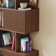 Ravine – Natural Wood Display Shelf with Modern Design