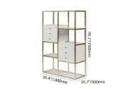 Picture of Auro Modern Bookshelf with Storage Drawers - Natural wood