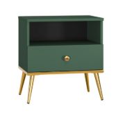 Picture of Aurelia Natural Wood Bedroom Storage Set – Brass Accents