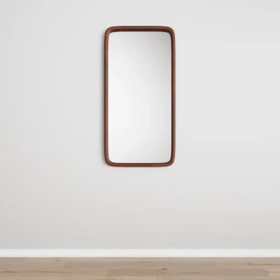 Aisja Rectangle Wood Wall Mirror