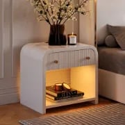 Lunaro Bedside Table – Natural Wood