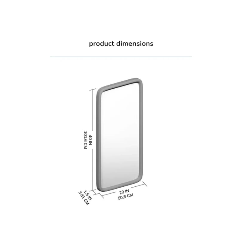 Aisja Rectangle Wood Wall Mirror