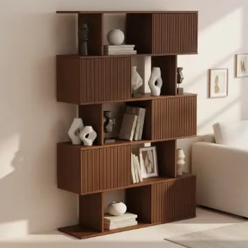 Ravine – Natural Wood Display Shelf with Modern Design